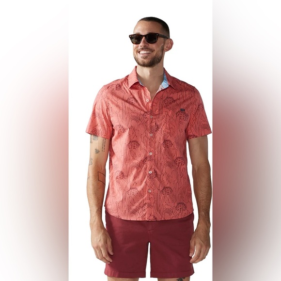 Chubbies Men’s Friday Shirt The Peach Crush Button Down Size XXL in Peach NWOT - Picture 1 of 3